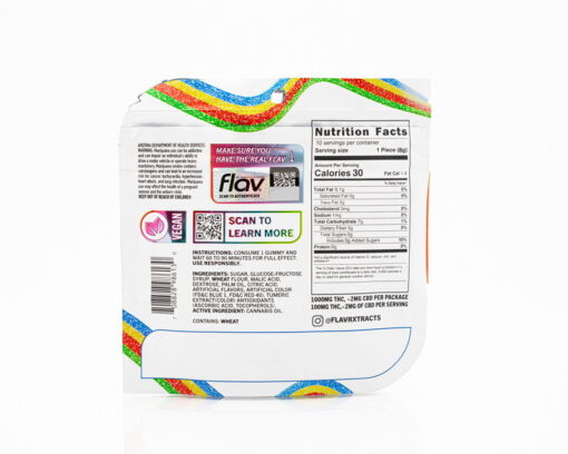 FLAV 1000MG SOUR GUMMY BELTS